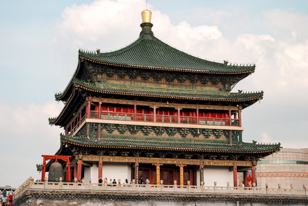 The Drum Tower and the Bell Tower located in the center of Xi’an, which are the symbol architects of this city 